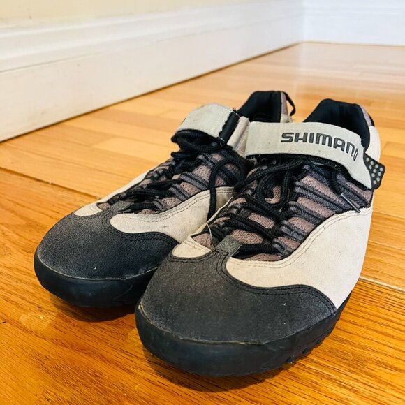 Shimano SPD SH-M036 Beige Leather Cycling Shoes Low Top Lace Up Mens size 13 - Picture 11 of 16